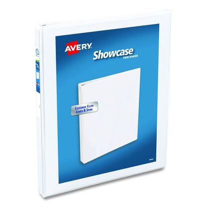 Showcase Economy View Binders with Slant Rings, 3 Rings, 0.5" Capacity, 11 x 8.5, White