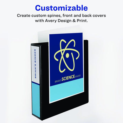 Showcase Economy View Binders with Slant Rings, 3 Rings, 2" Capacity, 11 x 8.5, White