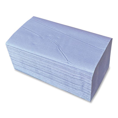 Windshield Paper Towels, 9.05 x 10, Blue, 250/Pack, 9 Packs/Carton