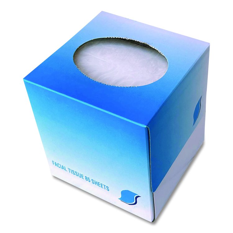 Facial Tissue Cube Box, 2-Ply, White, 85 Sheets/Box, 36 Boxes/Carton