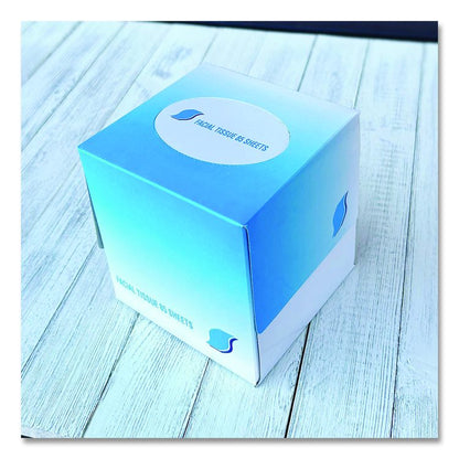 Facial Tissue Cube Box, 2-Ply, White, 85 Sheets/Box, 36 Boxes/Carton