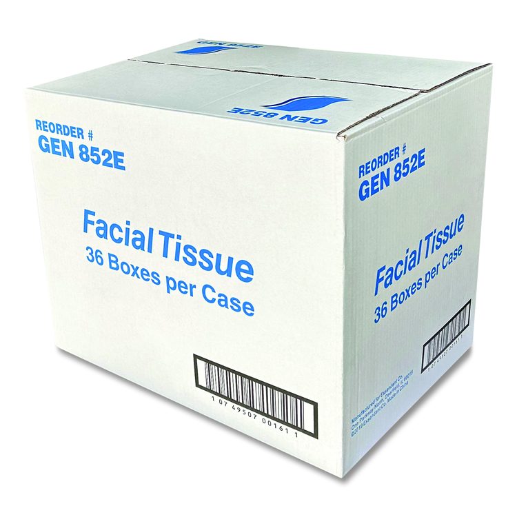 Facial Tissue Cube Box, 2-Ply, White, 85 Sheets/Box, 36 Boxes/Carton