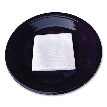 Cocktail Napkins, 1-Ply, 9 x 9, White, 500/Pack, 8 Packs/Carton