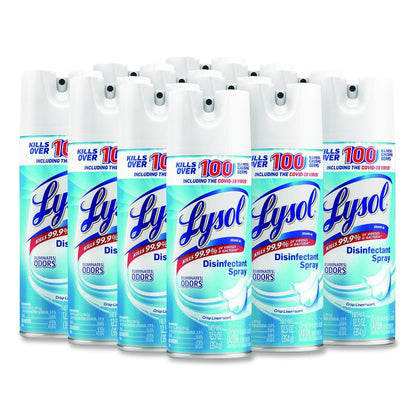 Disinfectant Spray, Crisp Linen Scent, 12.5 oz Aerosol Spray, 12/Carton