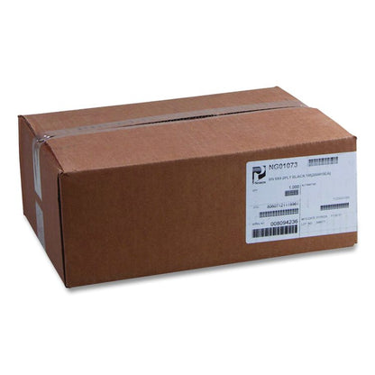 Beverage Napkins, 2-Ply, 9 x 9, Black, 1,000/Carton