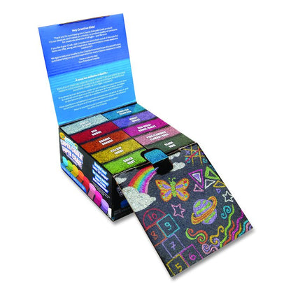Super Chalk, 1" x 2.8" Diameter, 10 Assorted Colors, 10 Pucks/Box
