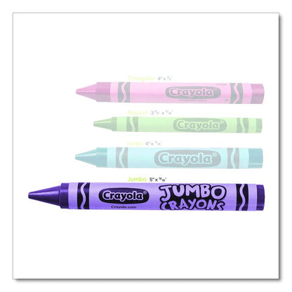 Jumbo Crayola Crayons, Jumbo Size, 0.56" x 5", 8 Assorted Colors, 8/Box