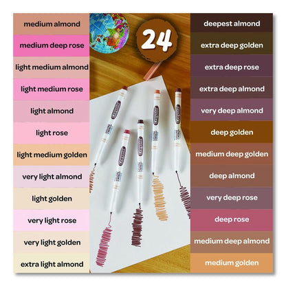 Colors of the World Washable Markers, Fine Bullet Tip, Assorted Colors, 24/Pack