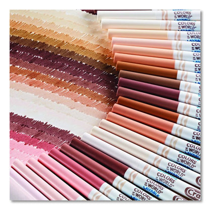 Colors of the World Washable Markers, Fine Bullet Tip, Assorted Colors, 24/Pack