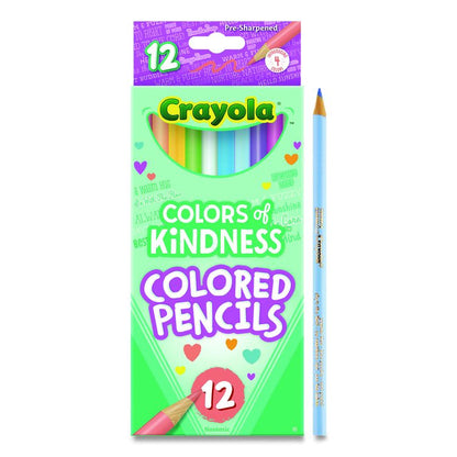 Colors of Kindness Colored Pencils, Assorted Lead and Barrel Colors, 12/Box