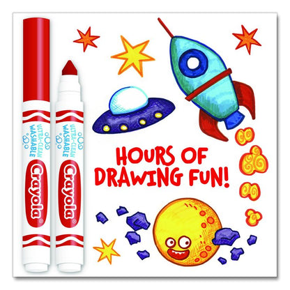 Broad Line Washable Markers, Broad Bullet Tip, Red, 12/Box