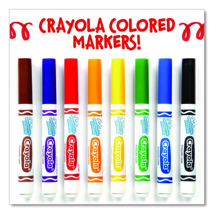 Broad Line Washable Markers, Broad Bullet Tip, Blue, 12/Box