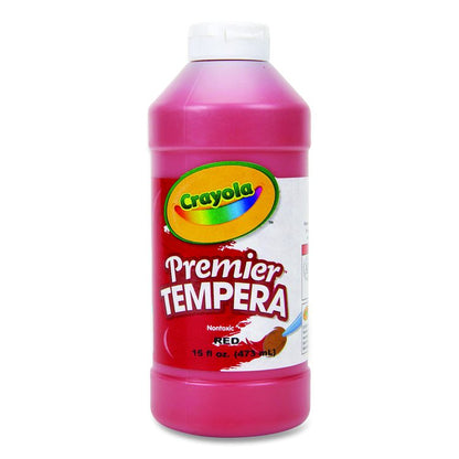 Premier Tempera Paint, Red, 16 oz Bottle