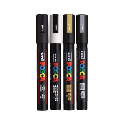 Water-Based Paint Markers, Medium Bullet Tip, Assorted Colors, 4/Set