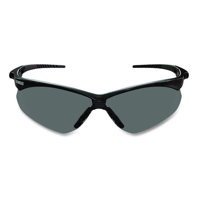 V30 Nemesis VL Safety Glasses, Black Half Frame, Smoke Dual Lens, 12/Carton