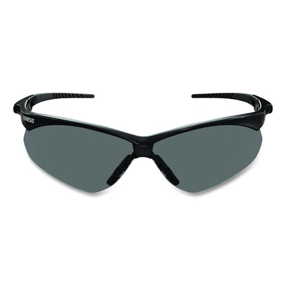V30 Nemesis VL Safety Glasses, Black Half Frame, Smoke Dual Lens, 12/Carton