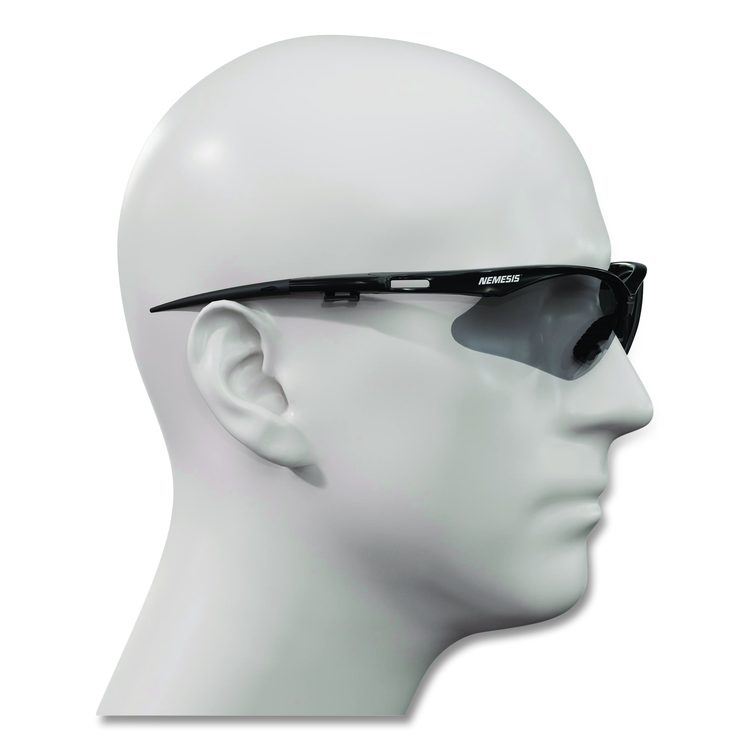 V30 Nemesis VL Safety Glasses, Black Half Frame, Smoke Dual Lens, 12/Carton