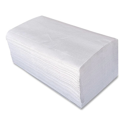 Boardwalk Green Single-Fold Towels, 1-Ply, 9.13 x 10.25, Natural White, 250/Pack, 16 Packs/Carton
