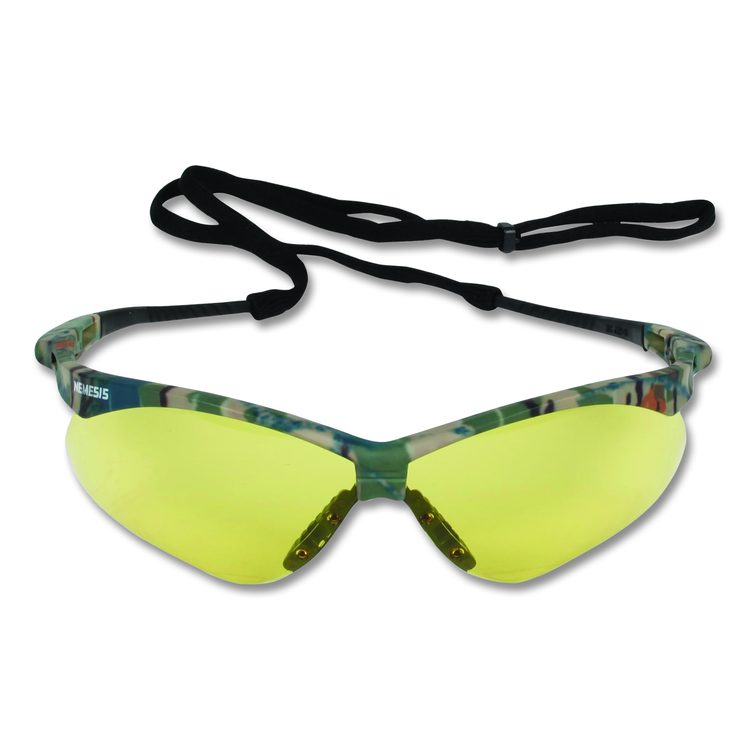 Nemesis Safety Glasses, Camouflage Half Frame, Yellow Dual Lens, 12/Carton