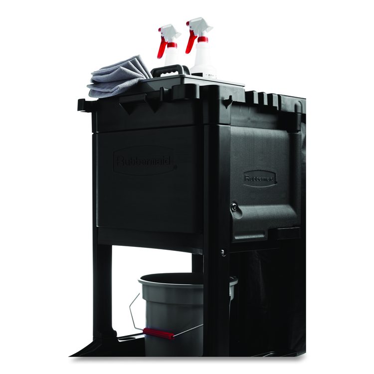 Cleaning Cart Locking Door Kit, Black