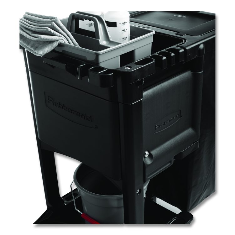 Cleaning Cart Locking Door Kit, Black