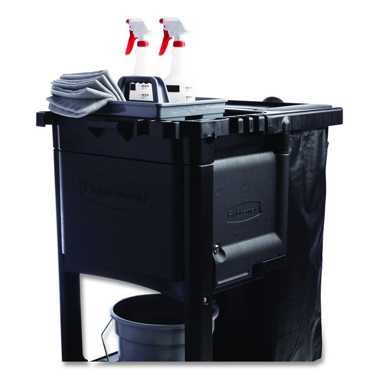 Cleaning Cart Locking Door Kit, Black