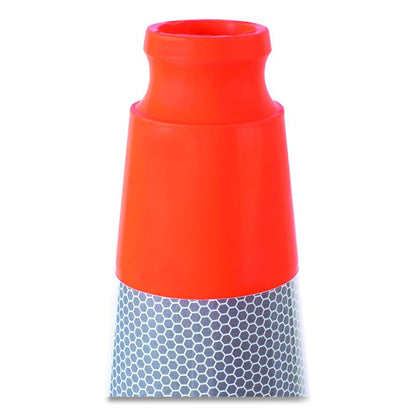 Traffic Cone, 14.5 x 1 x 36, Orange/Silver