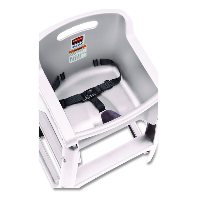 Sturdy Chair Mobile Youth Seat with Casters, Fully Assembled, Four 2" Dual-Wheel Casters, Platinum