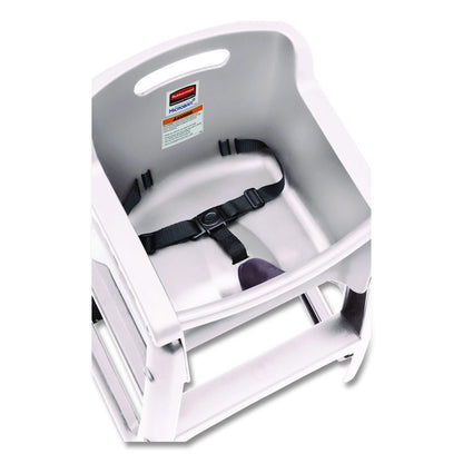 Sturdy Chair Mobile Youth Seat with Casters, Fully Assembled, Four 2" Dual-Wheel Casters, Platinum
