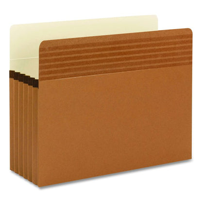 Easy Grip Pockets, 5.25" Expansion, Letter Size, Redrope, 10/Box