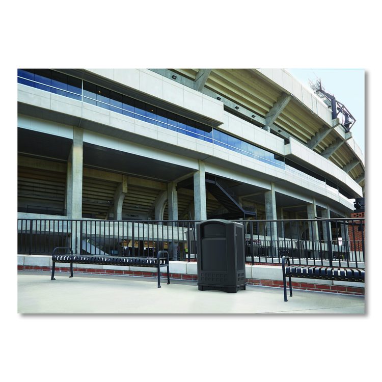 Plaza Jr. Container, 35 gal, Plastic, Black