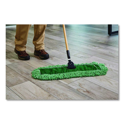Microfiber Loop Dust Mop, 24" x 5", Green, 12/Carton