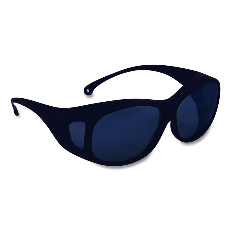 V50 OTG Safety Eyewear, Black Full Frame OTG, Mirrored Smoke Dual Lens