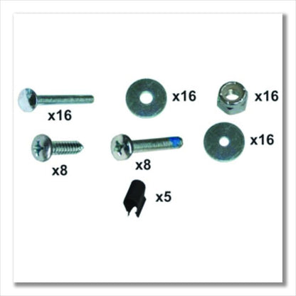 Hardware Kit for Rubbermaid Full Size Housekeeping Carts, Metal, Gray