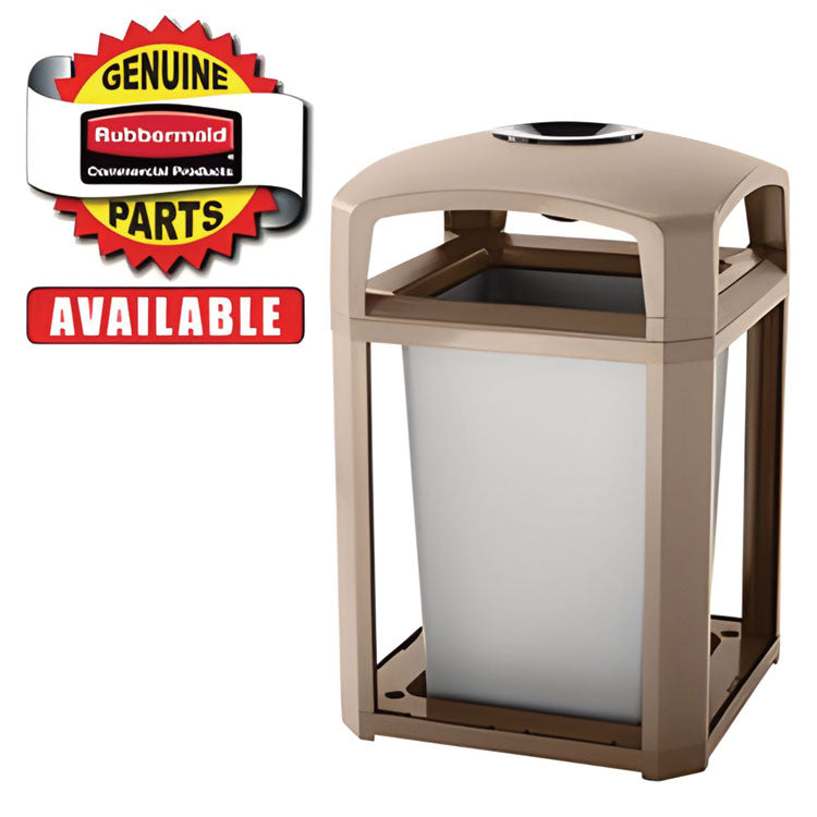 Dome Top with Hole for Landmark Series Waste Receptacle, 26" Diameter, Driftwood