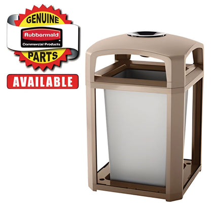 Dome Top with Hole for Landmark Series Waste Receptacle, 26" Diameter, Driftwood