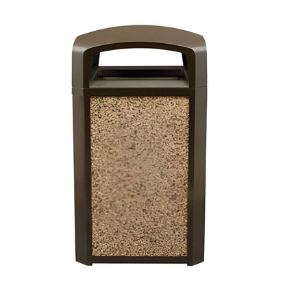 Dome Top with Hole for Landmark Series Waste Receptacle, 26" Diameter, Driftwood