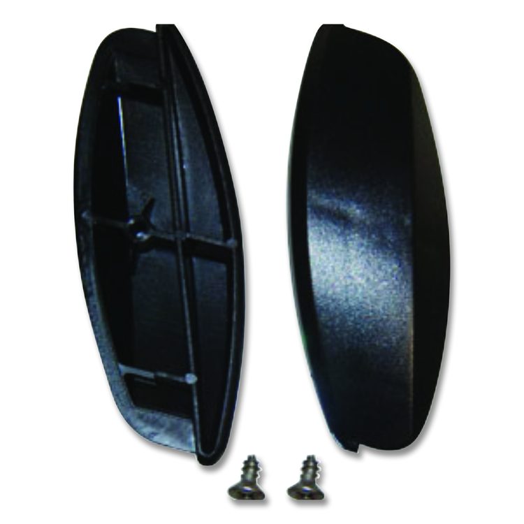 End Caps with Hardware, 18 x 1.5, Plastic, Black