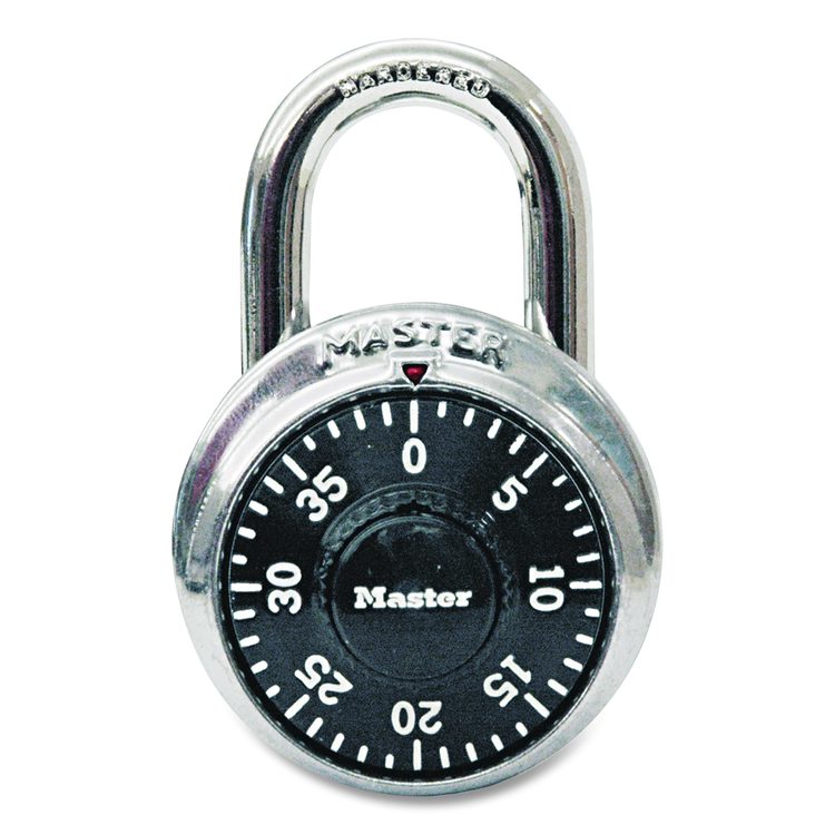 Combination Lock, Stainless Steel, 1.87" Wide, Silver
