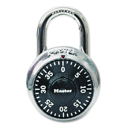 Combination Lock, Stainless Steel, 1.87" Wide, Silver