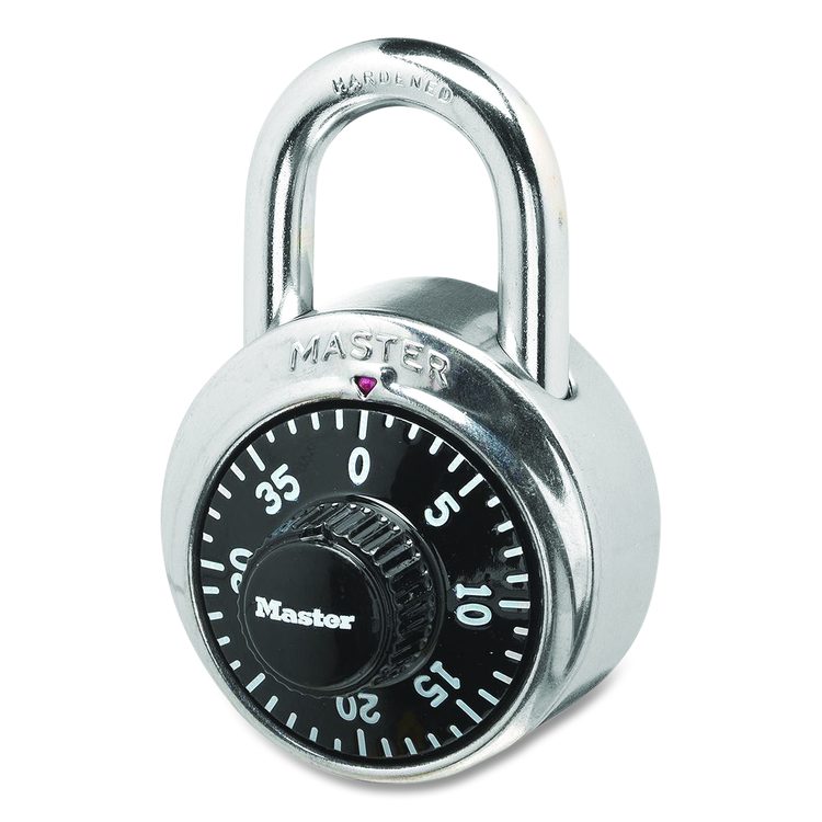 Combination Lock, Stainless Steel, 1.87" Wide, Silver