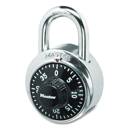 Combination Lock, Stainless Steel, 1.87" Wide, Silver