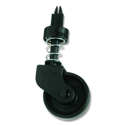 Step Stool Caster, 1.5" Wheel, Black
