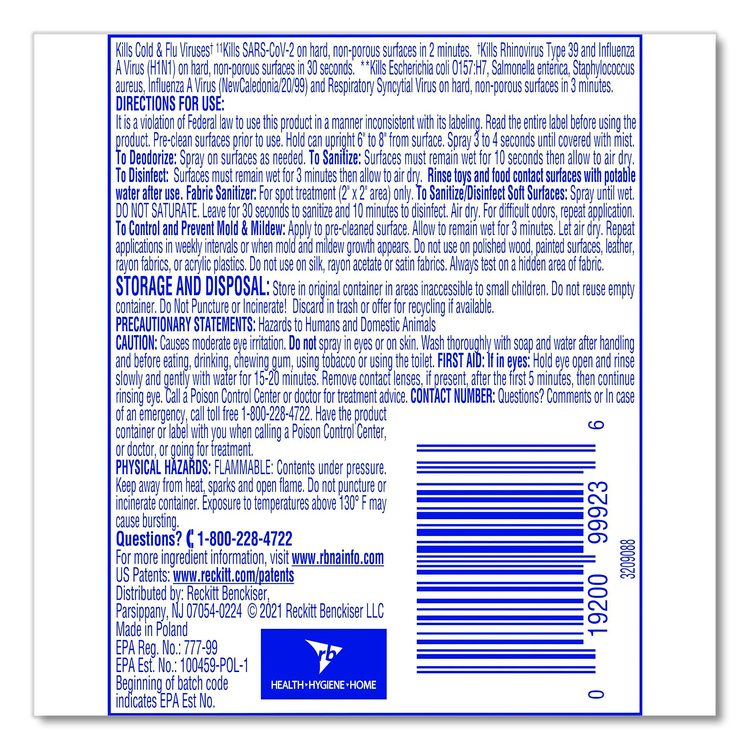 Disinfectant Spray To Go, Crisp Linen Scent, 1.5 oz Aerosol Spray, 12/Carton