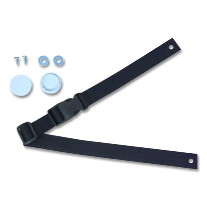 Safety Strap Kit with Hardware for Baby-Changing Station, 3 x 7, Black