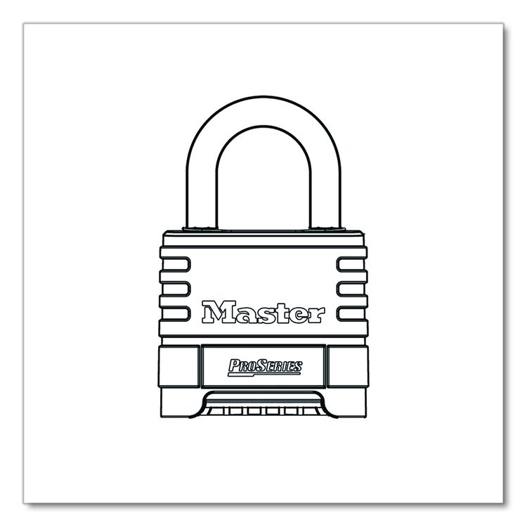 ProSeries Stainless Steel Easy-to-Set Combination Lock, Stainless Steel, 2.18" Wide