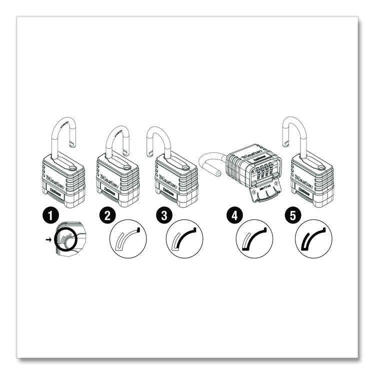 ProSeries Stainless Steel Easy-to-Set Combination Lock, Stainless Steel, 2.18" Wide