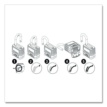 ProSeries Stainless Steel Easy-to-Set Combination Lock, Stainless Steel, 2.18" Wide