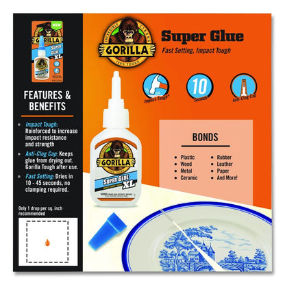 Super Glue, 0.88 oz, Dries Clear
