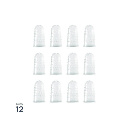 Micro-Gel Fingertips, Size 11.5, Medium, Clear, 12/Pack